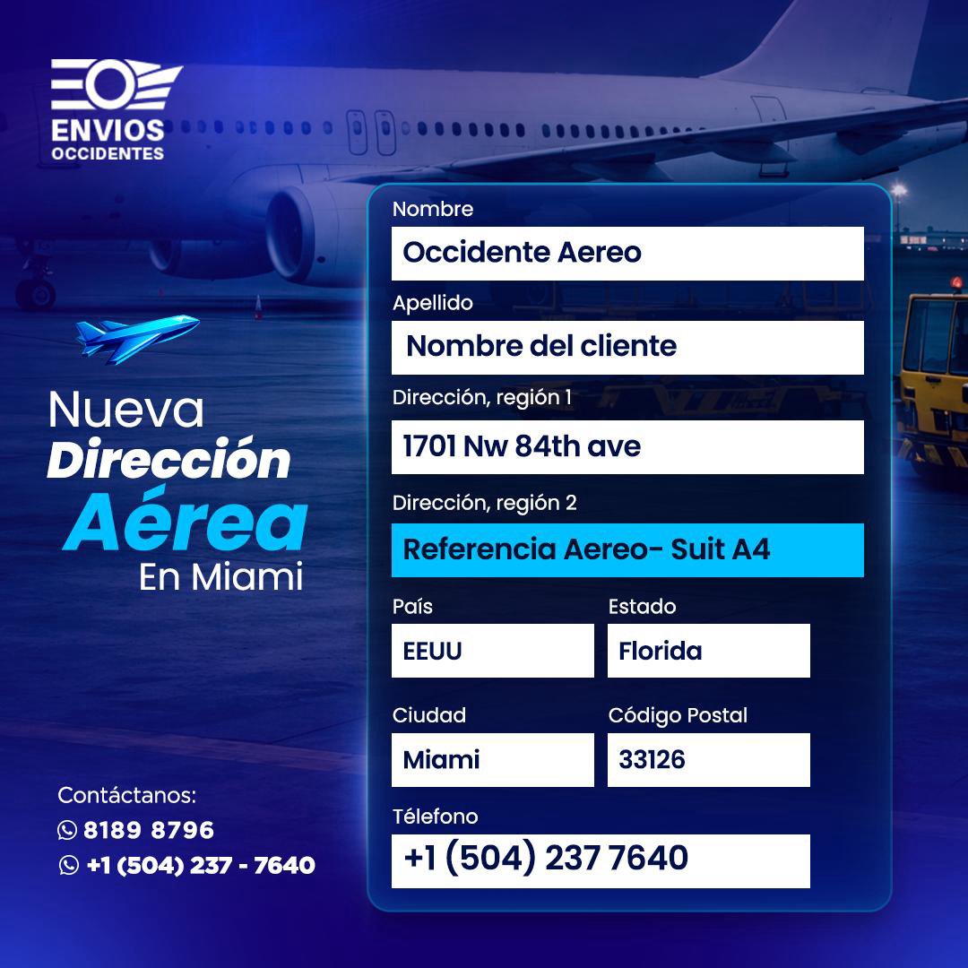 Dirección de envío
