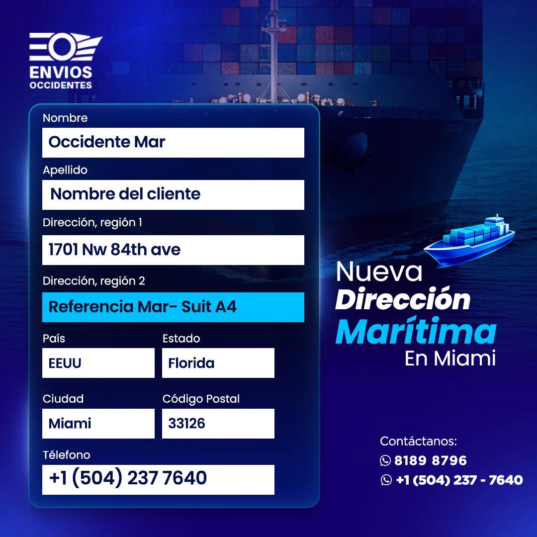 Dirección de envío